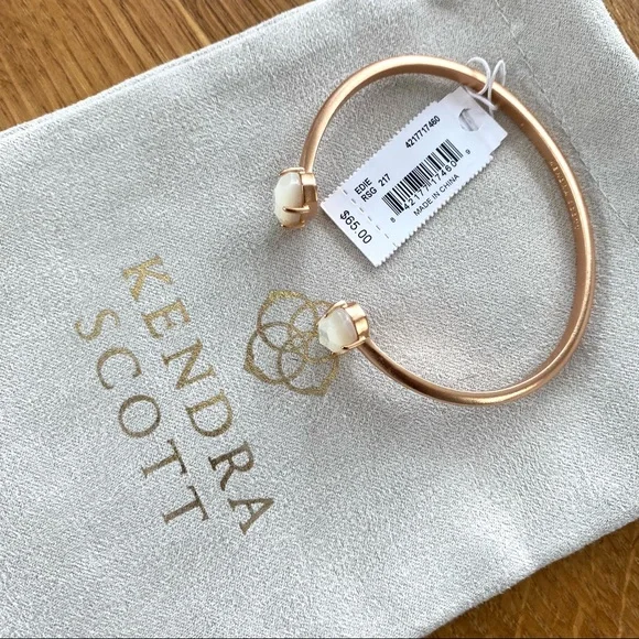 NWT Kendra Scott 14k rosegold mother of pearl bracelet - Picture 4 of 7
